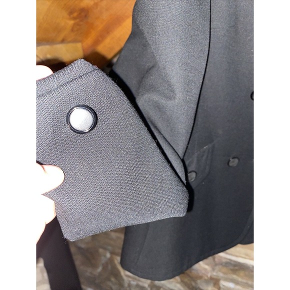 VINTAGE 1970’s Vera Hicks Ernst Strauss Black Skirt Suit Women’s Medium WOW! - Picture 8 of 16